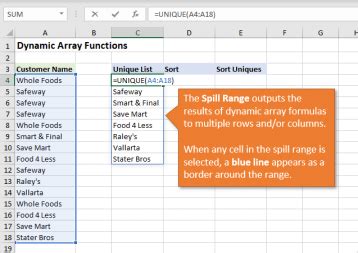 Excel Dynamic Array 的图像结果