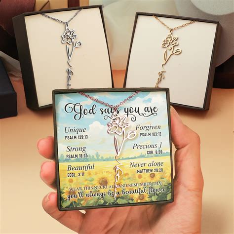 Birth Flower & Birthstone Jewelry – Macorner