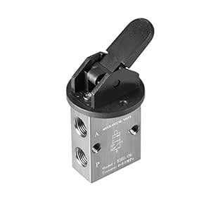 uxcell 2 Position 3 Way 1/8" PT Manual Hand Pull Pneumatic Solenoid ...