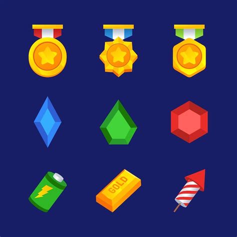 Cartoon game element collection | Free Vector