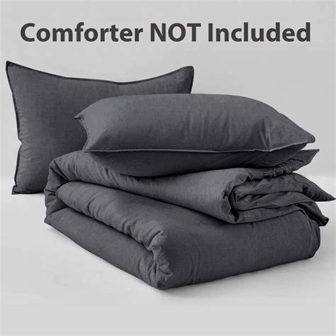 SORMAG Duvet Cover Set Soft Washed Microfiber Duvet Cover 3 Pieces King ...