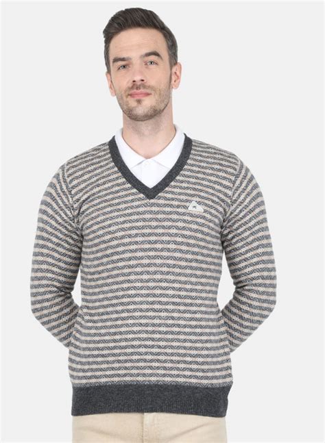 Buy Men Multi Color Self Design Pullover Online in India - Monte Carlo