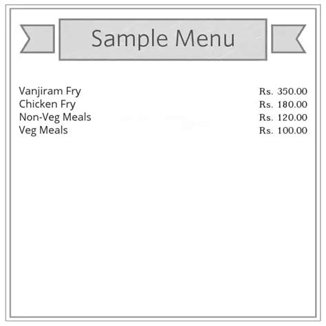 Menu at Avk Home Meals & Fish Fry Centre, Chennai