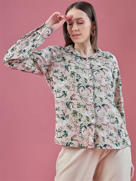 Buy DressBerry Smart Floral Printed Casual Shirt - Shirts for Women ...