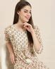 Buy Cream Kurtas for Women by SHOWOFF Online | Ajio.com