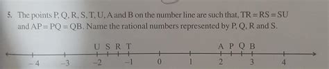 5. The points P, Q, R, S, T, U, A and B on the number line are such ...