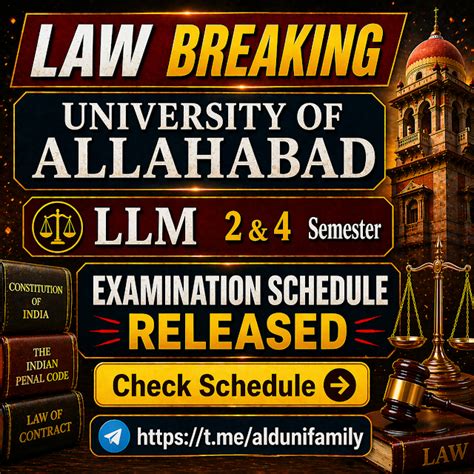 Allahabad University Releases LL.M. Examination Schedule 2025–26 ...