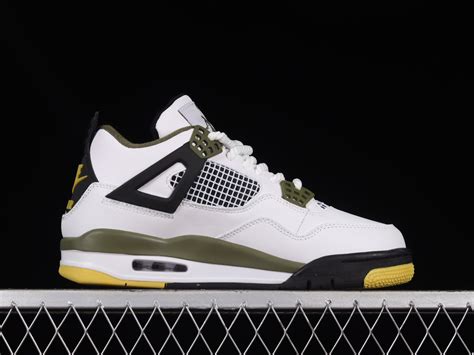 Air Jordan 4 Retro Yellow Green White Black CT8527-900 - Air Jordan IV ...