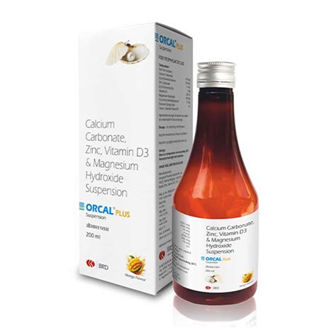 Orcal Plus - Calcium Carbonate Zinc Vitamin D3 & Magnesium Hydroxide ...