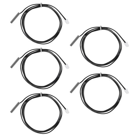 Aoicrie 10k Temperature Sensor Probe 5pcs 1 Meter Waterproof Temp ...
