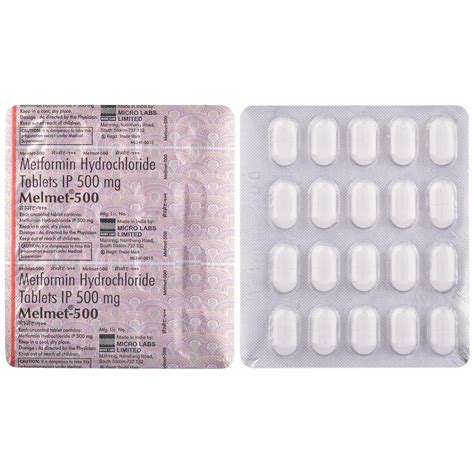 Melmet 500 - Strip of 20 Tablets : Amazon.in: Health & Personal Care