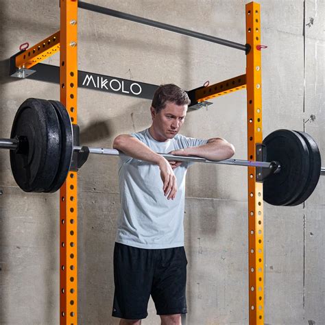 Buy Mikolo Folding Squat Rack,800Lbs Capacity Wall Mounted Power Rack ...