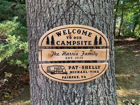3 Piece Custom Camping Sign Personalized Customizable Campsite | Etsy