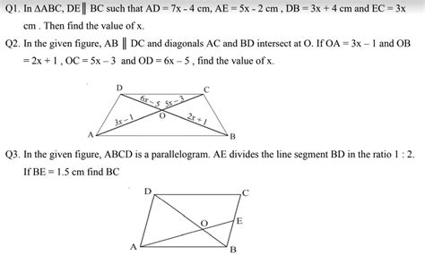 CBSE Class 10 Maths Chapter 6 Important Questions with Solutions: TRIANGLES