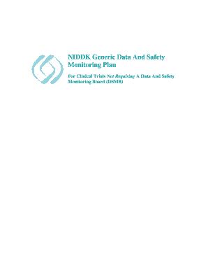 Fillable Online archives niddk nih NIDDK Generic Data And Safety ...