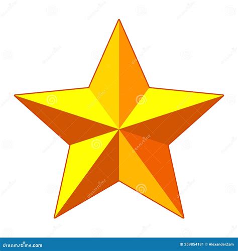 Five pointed star stock vector. Illustration of sign - 259854181