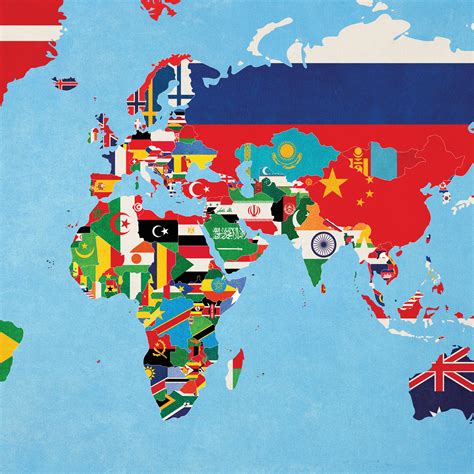Educational Maps World Map Poster XXL 55x39" With Country Flags - 2021 ...