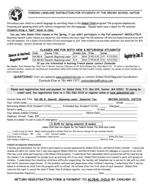 Fillable Online natickps Introduce your child to a world language by ...