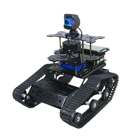 Buy Raspberry Pi Smart AI Robot Car Kit, ROS SLAM Tank Car with LIDAR ...