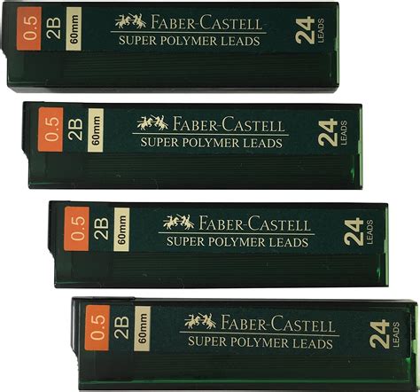 Faber-Castell 0.5 mm 2B Lead Refills Strong Dark Smooth Leads ...