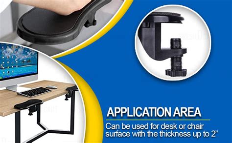 ZIRAN Arm Rest Pad Desk Attachable Computer Table Arm Support Mouse ...