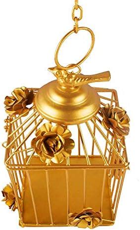 Buy SIRAAJ&SONS™ White Color Metal Bird cage Tea Light Holder Flower ...