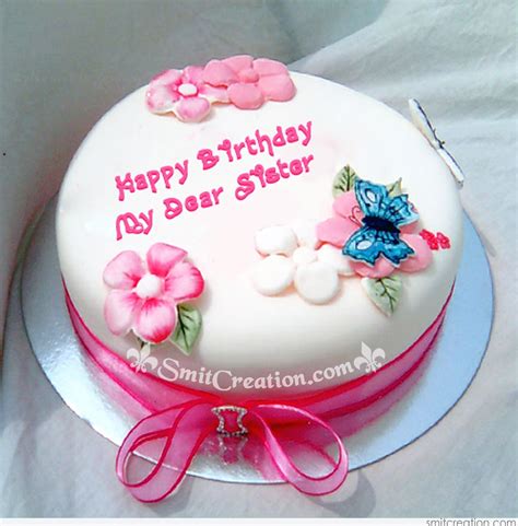 Happy Birthday dear sister Cake Images
