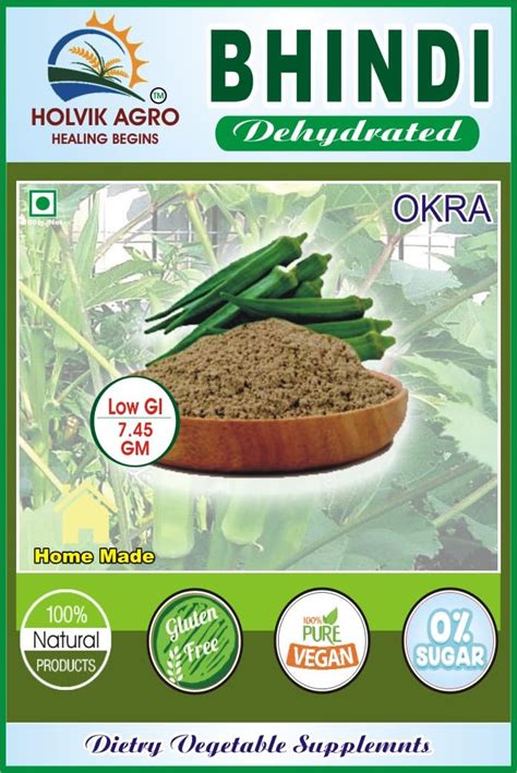 Holvik Agro Pure and Natural Ayurvedic Okra Powder for Bowel Movement ...