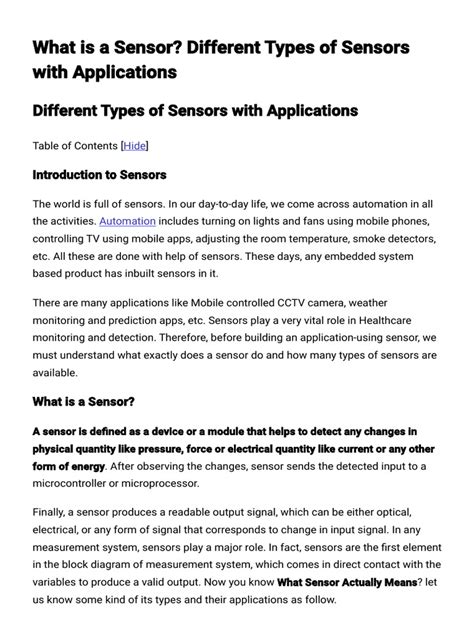 Image result for Type of Sensor Give Me Example