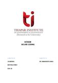 Computer Engineering - COE - TIET - Studocu