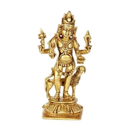 Buy P.J.Handicrafts™ Brass Kaal Bhairav | Bhairo Baba with Dog| Statue ...