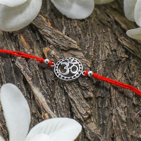 Buy 925 Silver OM Rakhi Online in India - Mypoojabox.in