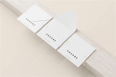 Premium PSD | Square envelope mockup