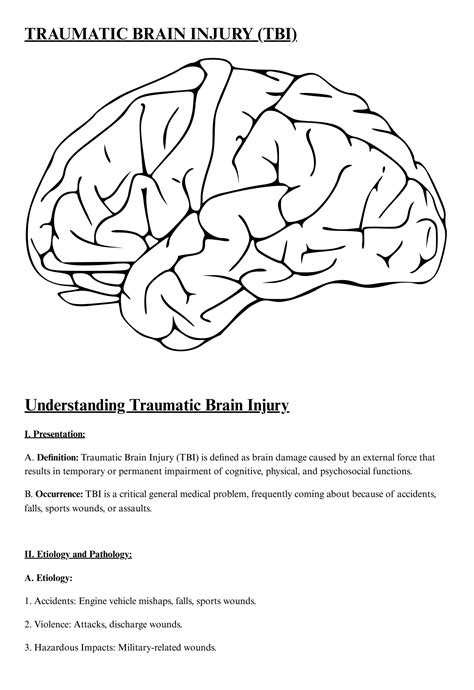 SOLUTION: Comprehensive insights understanding traumatic brain injury - Studypool