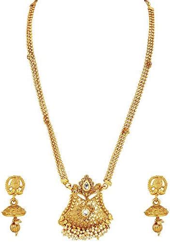 Buy Thrillz Real Look Gold Plated Necklace Set For Women & Girls at ...