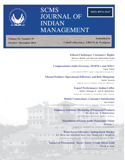 SCMS Journal of Indian Management - Scopus Indexed and UGC approved ...