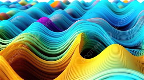 2019年，抽象，3D，波，多彩，设计预览 | 10wallpaper.com