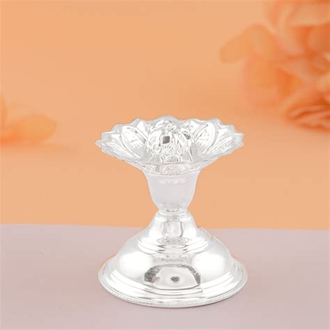 Plain Silver Agarbatti Stand Crafted from 92.5 Silver | Krishna ...