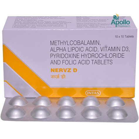 Nervz D Tablet 10's Price, Uses, Side Effects, Composition - Apollo ...