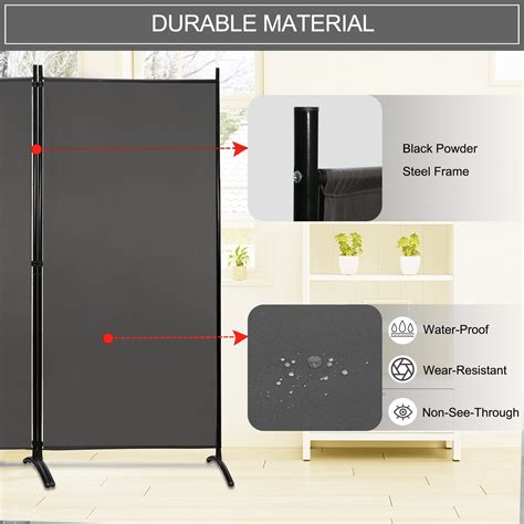 Buy 3 Panel Folding Privacy Screens, 6 Ft H Partition Room Divider ...