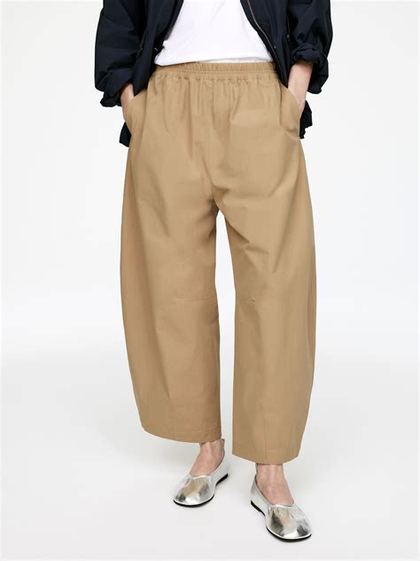 Barrel-Leg Trousers – Beige – Women – ARKET GB