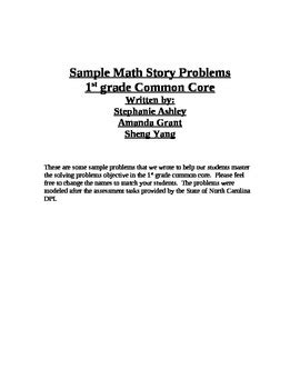 First Grade Math Story Problems 的图像结果
