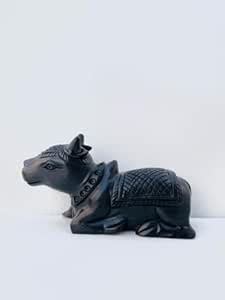 Buy TANMAMA Nandi Bull Statue 3inch Black Ebony Wood Small Size ...