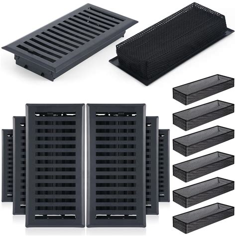 Baquler 12 Pcs Floor Register with Cover Trap 4" x 10" Set, Including 6 ...