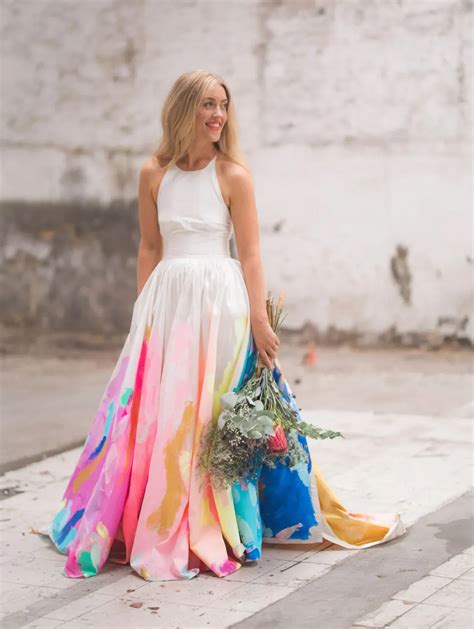 18 Colorful Rainbow Wedding Dresses for 2025 | Deer Pearl Flowers