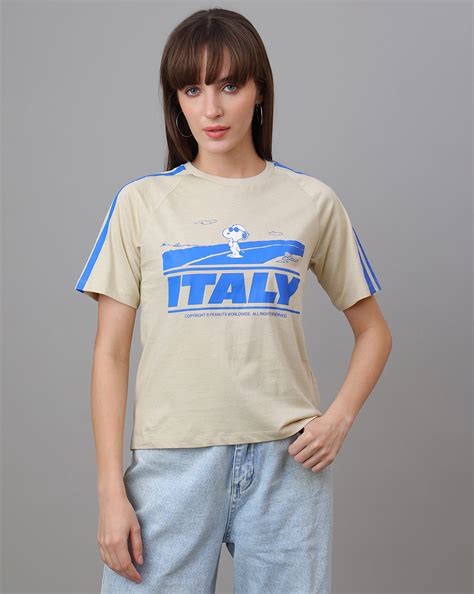 Peanuts Printed Regular Fit Tshirt For Women – Free Authority