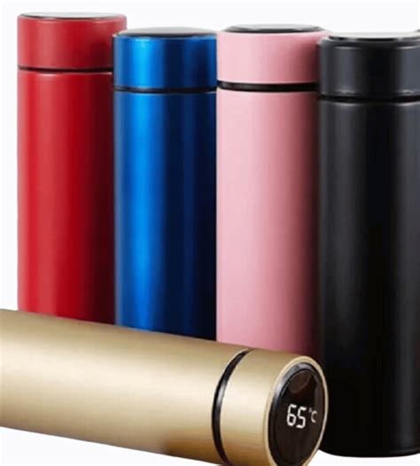 Personalized Stainless Steel Water Bottle with Smart LED Temperature ...