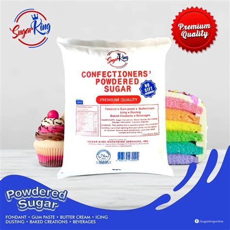 Sugar King Confectioners' Powdered Sugar 2kg | Shopee Philippines