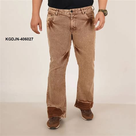 Kagad Jeans Mens Plus Size Boot Fit Imitaion Gold Color Denim Jeans ...