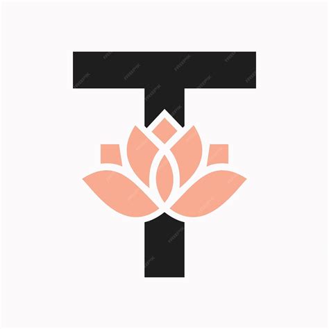 Premium Vector | Letter T Flower Concept For Botanic Symbol Beauty Sign